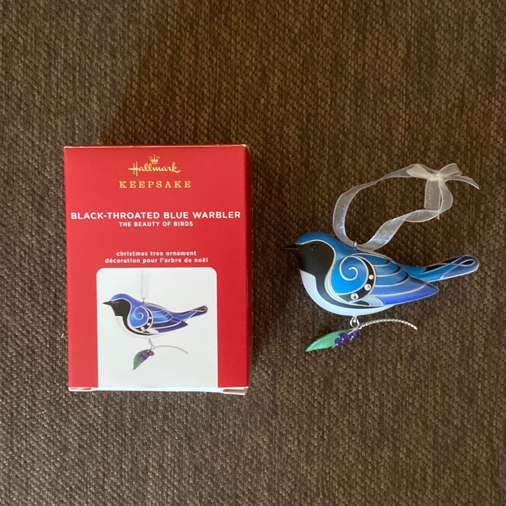 Hallmark Black-Throated Blue Warbler Beauty of Birds Ornament 2020